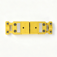 Thermocouple de type K, prise mâle et femelle jaune, prise standard avec support, coupleur de borne pour machine de moulage par injection