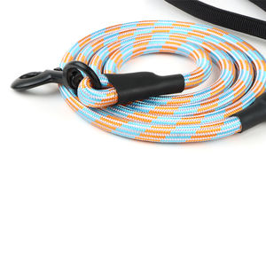 Barato al por mayor al aire libre mango de espuma Durable Nylon redondo perro cuerda correa para mascotas - Product Image 3