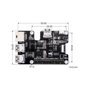 Adaptador PCIe a USB 3.2 Gen1 / 2.5G ETH / M.2 NVMe para Raspberry Pi 5, Compatible con el Protocolo NVMe y Unidades de Estado Sólido M.2 - Product Image 4
