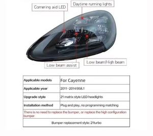 Conjunto de Faros Delanteros de Alta Calidad 2007-2010, Apto para Cayenne 957, Conjunto de Faros Matrix, Faros Delanteros Blancos Cálidos, <span class=keywords><strong>LED</strong></span> - Product Image 5