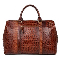Sac à bandoulière en cuir de crocodile pour femmes grand sac à main de voyage en cuir de crocodile sac à main de luxe sacs de sport en alligator