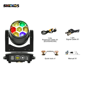 Shehds Gương Xoay Điểm Điều Khiển Mini Bee Eye Ánh Sáng 7X40 W Di Chuyển Đầu <span class=keywords><strong>Zoom</strong></span> Rửa B 7X40 Watt Rgbw Movinghead Forparty Disco - Product Image 5
