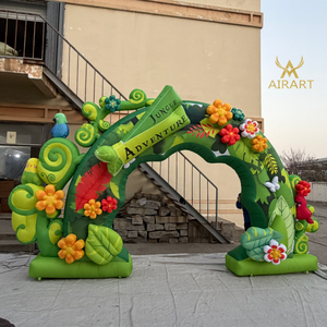 <span class=keywords><strong>Arche</strong></span> gonflable Forêt Tropicale pour Fête Jungle, Entrée Gonflable Arbre Tribal <span class=keywords><strong>Vert</strong></span> pour <span class=keywords><strong>D</strong></span>écoration - Product Image 4