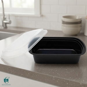 Disposable PP Plastic Food <b>Containers</b> with Airtight Lids, Microwave Safe Meal Prep Lunch Boxes for Food Storage For Sale - Product Image 1