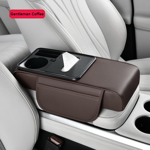 Cuscino Poggiabraccio per Auto con Vano Portaoggetti, Supporto in Pelle per Console Centrale, Scatola Portafazzoletti - Product Image 2