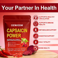 Capsules de suppléments de piment de Cayenne 3000mg, extrait 12 en 1, OEM ODM, marque privée, GMP HALAL pour adultes