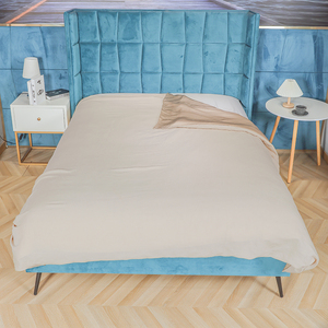 Copripiumino biadesivo copripiumino di <span class=keywords><strong>seta</strong></span> di lusso nuovo copripiumino di un lato in lino e Lyocell B lato bambù e <span class=keywords><strong>seta</strong></span> comodi set di biancheria da letto - Product Image 3