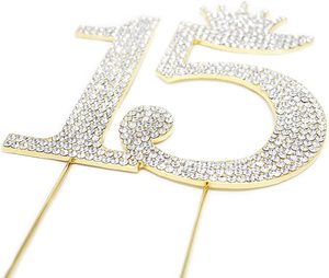 Número <span class=keywords><strong>15</strong></span> decoración rhinestone corona <span class=keywords><strong>pastel</strong></span> Topper para <span class=keywords><strong>15</strong></span> aniversario <span class=keywords><strong>pastel</strong></span> - Product Image 6
