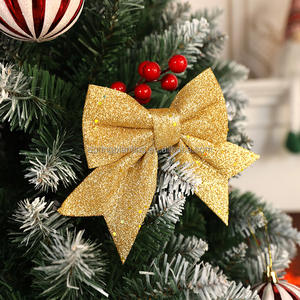 PRINTEMPS PLANTATION Paillettes Décorations de Noël Grand Bowknot Arbre de Noël Ornements Suspendus - Product Image 2