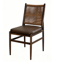Ensemble de chaises en rotin de style chinois moderne et durable pour restaurant, table et chaises pour restauration rapide, café, restaurant de sushis
