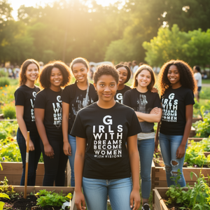 T-shirt Girls With Dreams pour femmes, chemise avec message d'égalité et d'empowerment - Product Image 3