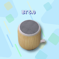 Nuevo Modelo de Bocina Inalámbrica Portátil con Bluetooth, Bocina Luminosa de Bambú con Luz LED