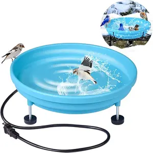 75W Thermostatically Controlled Garden Heated Birdbath Bird Bath Heater Warmer Feeder Deicer Bowl fountain for Outdoors Winter