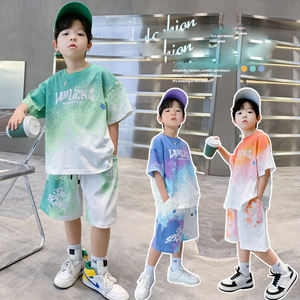 Vêtements pour enfants de 1 à 12 ans, vente en gros, <span class=keywords><strong>ensemble</strong></span> de 2 pièces, t-<span class=keywords><strong>shirt</strong></span> et <span class=keywords><strong>short</strong></span>, <span class=keywords><strong>ensemble</strong></span> de vêtements d'été pour adolescents, garçons - Product Image 5