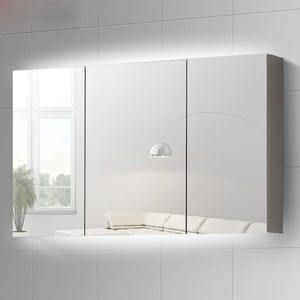 Armoire de salle de bain murale OEM étanche avec écran tactile, anti-buée, anti-rouille, 3 portes, avec étagères réglables pour coiffeuse - Product Image 2