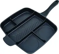 Potted Pans 3 in 1 Breakfast Pan with Sections - 11in Nonstick 3 Way Divided  Pan 