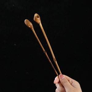 Grattoir à thé en bambou naturel fait main, style Zen, accessoires pour la cérémonie du thé Kung Fu, outil de glissement des feuilles de thé en bambou pour service à thé - Product Image 3
