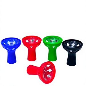 KHATEEB PREMIUM DIAMOND CUT SILICONE GLASS HOOKAH BOWL - Product Image 2