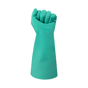 Nhà Máy Giá không thấm nước Heavy Duty Găng tay màu xanh lá cây Nitrile công nghiệp găng tay - Product Image 1