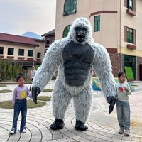 Costume de Mascotte Gonflable Gorille 2m 2.6m, Costume de Dessin Animé King Kong Gonflable avec Ventilateur à Piles, Fabriqué en Chine ODM