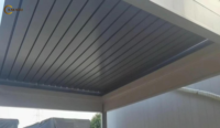 Pergola motorisée en aluminium à lames orientables, imperméable, rétractable, pour jardin, terrasse extérieure, patio, auvent