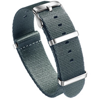 Bracelet de montre en nylon côtelé rayé Lionorm personnalisé 20 mm 22 mm, une seule pièce, bracelet de montre tissé, ceintures de sécurité