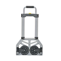 Chariot à bagages en acier pliant portable personnalisé à deux roues en aluminium antirouille de 60kg chariot de jardin