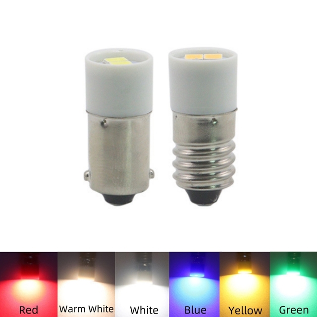 BA9S E10 LED Indicator Light 2835 2SMD LED Bulb 3V/6V/12V/24V/48V/60V/120V/240V