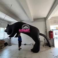 Modèle animal gonflable Panthère Noire facile à installer pour la publicité, ballon gonflable Léopard Lion avec souffleur pour la décoration de fête