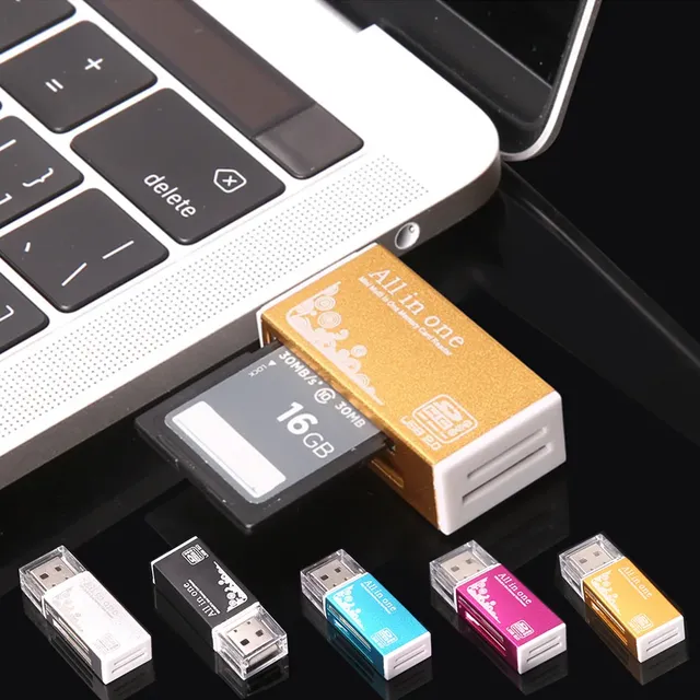 4 in 1 SD Card Reader Flash USB Memory Card Reader for Memory Stick Pro Duo Micro SD/T-Flash/M2/MS SD Adapter