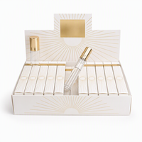 Flacons de parfum vides personnalisés, vaporisateur de voyage avec capuchon doré, mini flacon atomiseur rechargeable, boîte de présentation en gros, 480 pièces