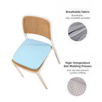 Tapis de yoga en mousse à mémoire de forme, coussins de siège souples, forme carrée, tissu antidérapant en soie glacée au bas pour bureau, conducteur, personnalisable