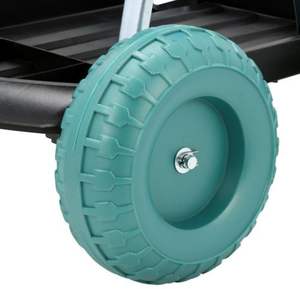 軽量スタッカブルリムーバブルプラスチックガーデンシートカートホイールローリングワークシートガーデンスツールカート4輪付き - Product Image 3