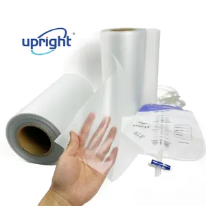 Upright hot wholesale transparent clear and milky white pvc for medical urine bag or food packing