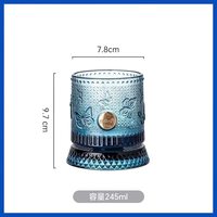 Verre rotatif de luxe en cristal de 245 ml (9 oz) pour bière, vin rouge, whisky, eau