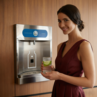 Stasiun Pengisian Air Botol Pemurni Sensor Aktivasi Otomatis Dispenser Air Minum Langsung