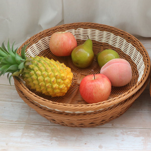 Woven Storage <b>Baskets</b> Bowl L <b>Stackable</b> Fruit And Vegetable <b>Basket</b> - Product Image 3