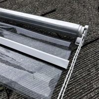 Abat-jour à rouleau en tissu PVC moderne, coupe-vent, imperméable, automatique et électrique, avec moteur vertical