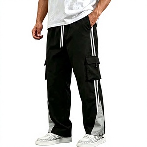 Men's Cargo Jogger Pants Breathable Quick Dry Eco-Friendly Lightweight Polyester/Cotton Color Blocked Drawstring Waist Trousers - Product Image 3