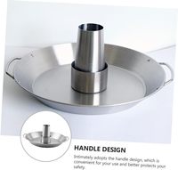SEB Rôtissoire verticale robuste en acier inoxydable pour poulet avec tube de cheminée, accessoires de barbecue d'extérieur