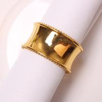 Élégant Anneau de Serviette en Alliage de Zinc Argenté et Doré, Style Classique Européen, Haute Qualité, Simple, pour Mariages et Banquets