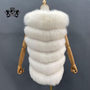 Chaleco de piel de zorro para <span class=keywords><strong>mujer</strong></span>, ropa cómoda y esponjosa, Color sólido, seis secciones, <span class=keywords><strong>2022</strong></span> - Product Image 3