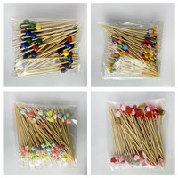 Houten cocktailprikkers met eigen logo, natuurlijk, wegwerpbaar, voor feestdecoratie, fruitprikkers, bamboe.