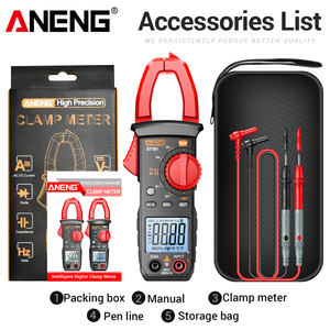 Đồng Hồ Đo Kẹp Kỹ Thuật Số ANENG ST181, Máy Đo Điện Áp Ampe Kế Đa Năng, Dòng Điện Một Chiều/AC, Thử Nghiệm Điện Áp Trên Xe Hơi Amp Hz, Điện Dung NCV Ohm 4000 - Product Image 6