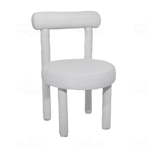 Nouveau design Chaises de mariage modernes empilables Star Hotel Chaises en peluche pour événements de mariage en blanc crème - Product Image 2