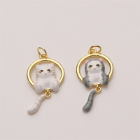 Pendentif breloque chat mignon personnalisé pour femme et fille, idéal pour la fabrication de colliers – Vente en gros tendance