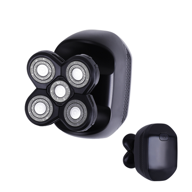 5D USB-Powered IPX5 Waterproof Floating Head Shaver with 75min Runtime for Face & Head for Household RV Hotel & Outdoor Use