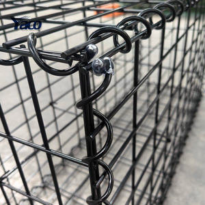 Panier en gabion carré soudé en acier galvanisé noir revêtu de vinyle <span class=keywords><strong>YACO</strong></span> YC-WG01 1x1x1 1x0.5x0.5 1x1x0.3m avec service de découpe - Product Image 3