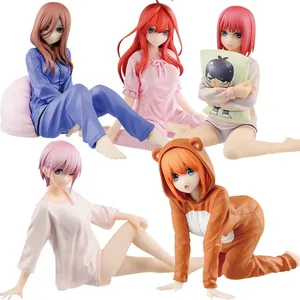 Wholesale 12cm The Quintessential Quintuplets Model Ichika,Nino,Miku,Yotsuba,Itsuki Pajamas Style Action Figures OPP Bag Packing