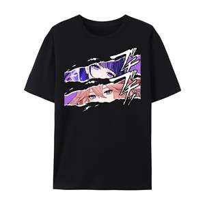 เสื้อยืดผ้าฝ้ายพิมพ์ลายตาตัวละครทุกตัว ผ้าถัก ระบายอากาศได้ดี ไม่ยับ แขนสั้น - Product Image 5